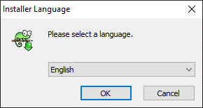 Selector de idioma del instalador de Notepad++ configurado en español